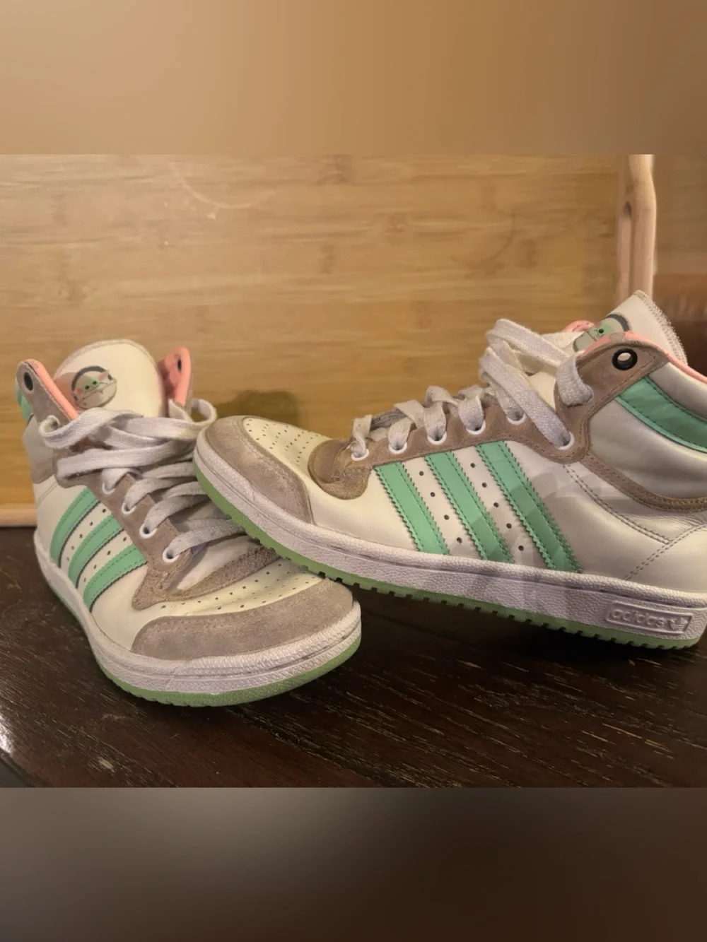 Kids High-Top Sneakers in Mint & Cream - Casual Everyday Shoe